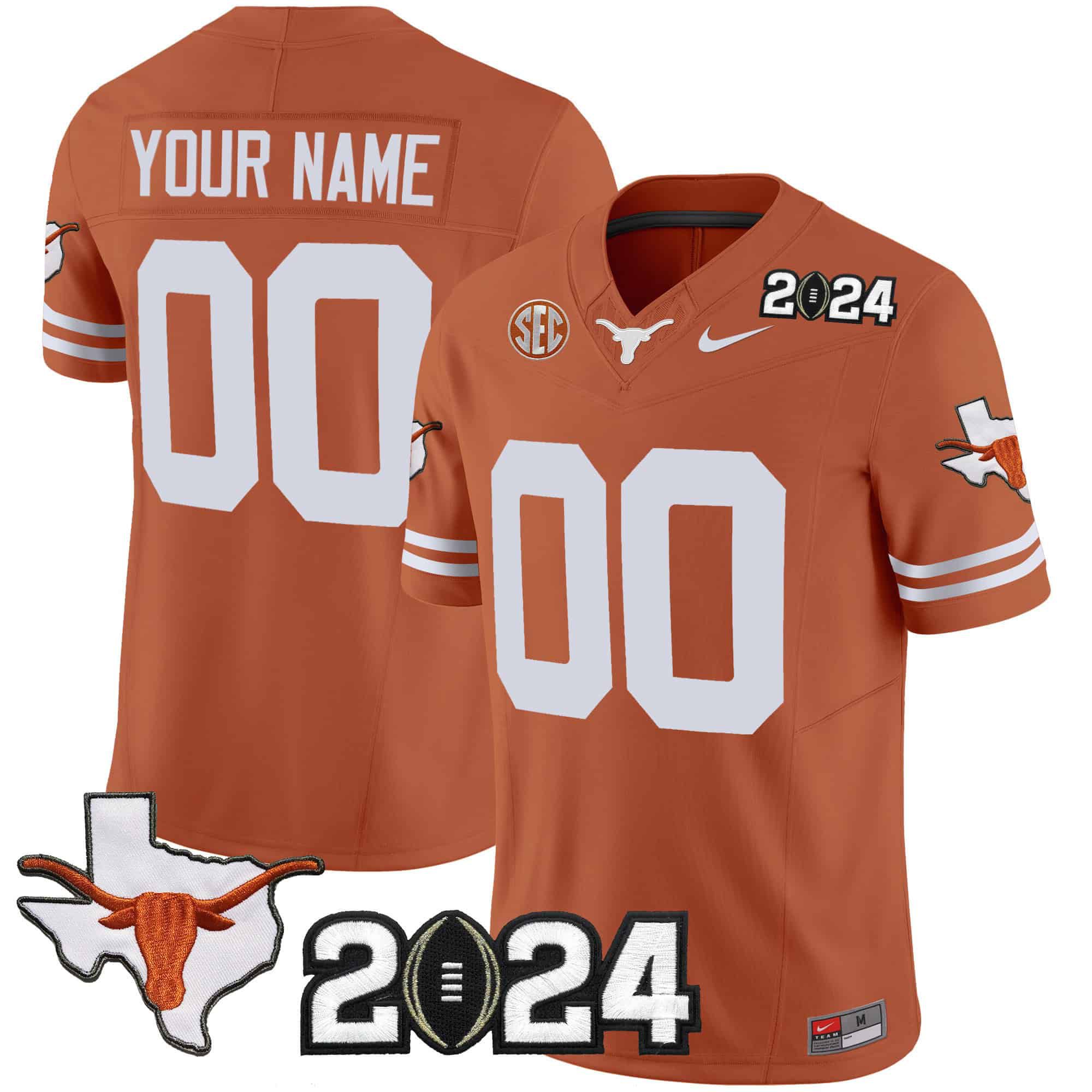 Men Texas Longhorns Oragne 2024 Nike Vapor Limited Custom NCAA Jersey style 1->customized nfl jersey->Custom Jersey